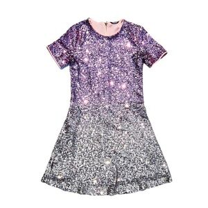 Marciano Purple to Silver Sequin Girls Dress